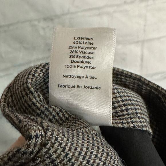 Talbots Women’s Brown Houndstooth Wool Blend Dress Pants, Size 12p, Pre-owned - Picture 7 of 7